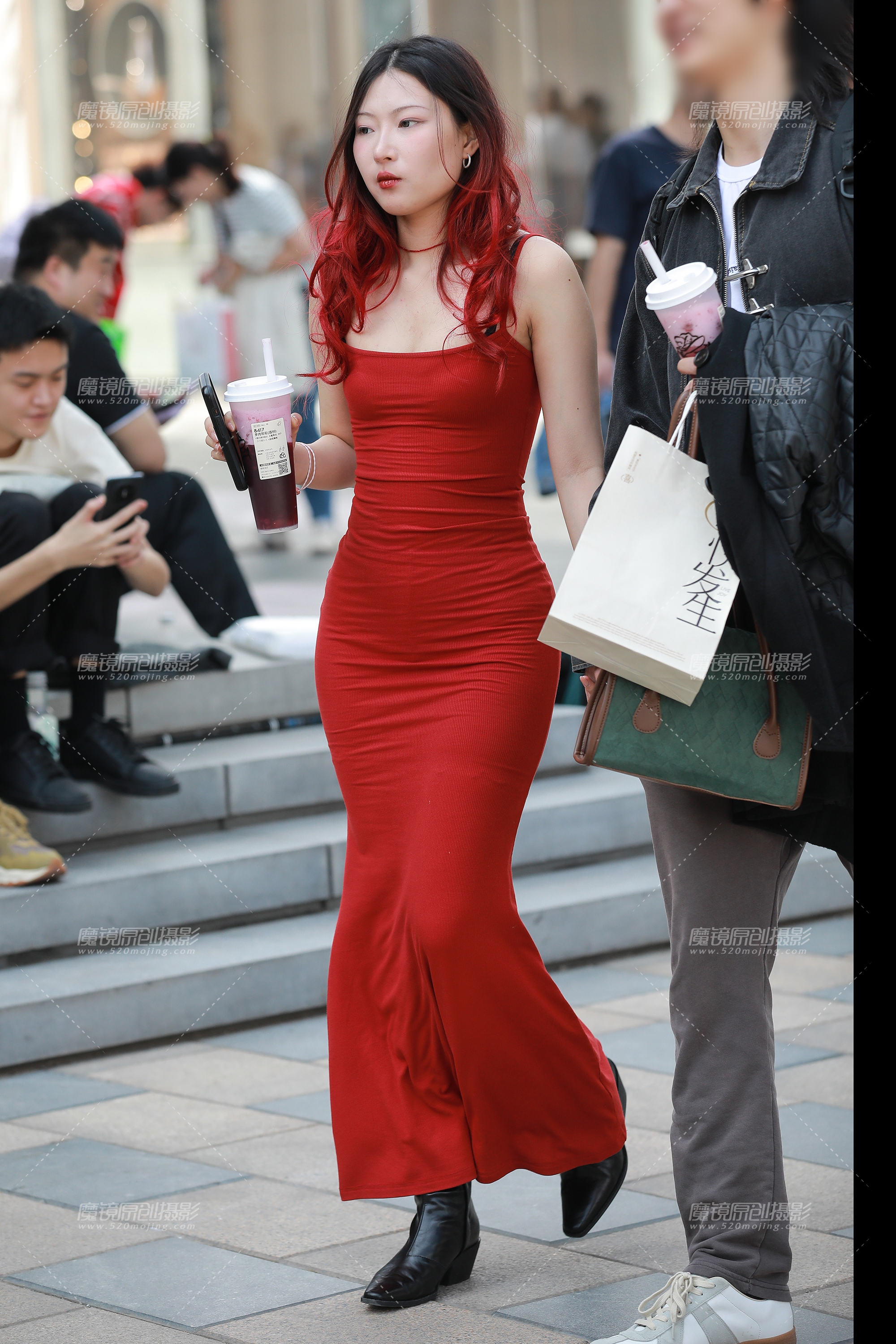 【2024年4月·魔镜滚叔】红色性感包臀裙-18P