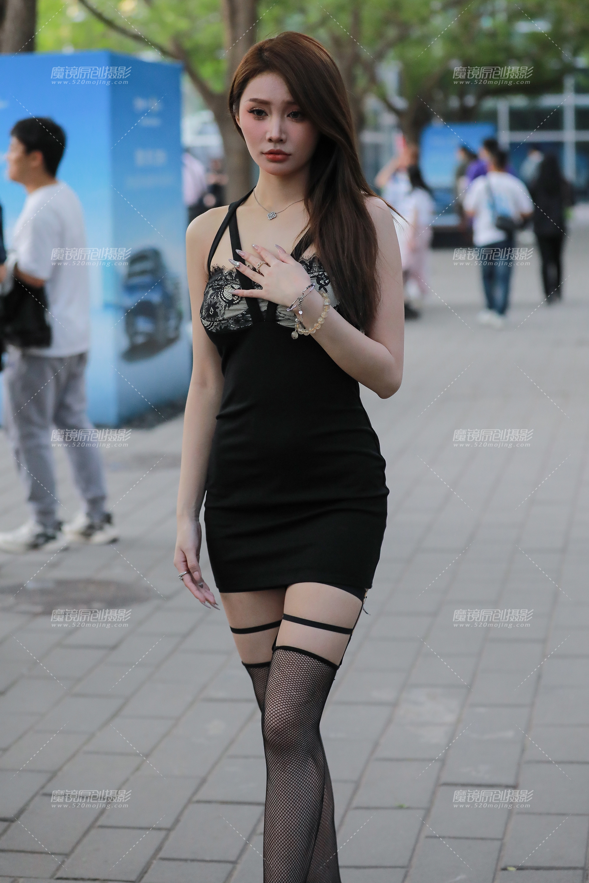 【2024年5月·魔镜滚叔】黑网袜高跟美女-26P