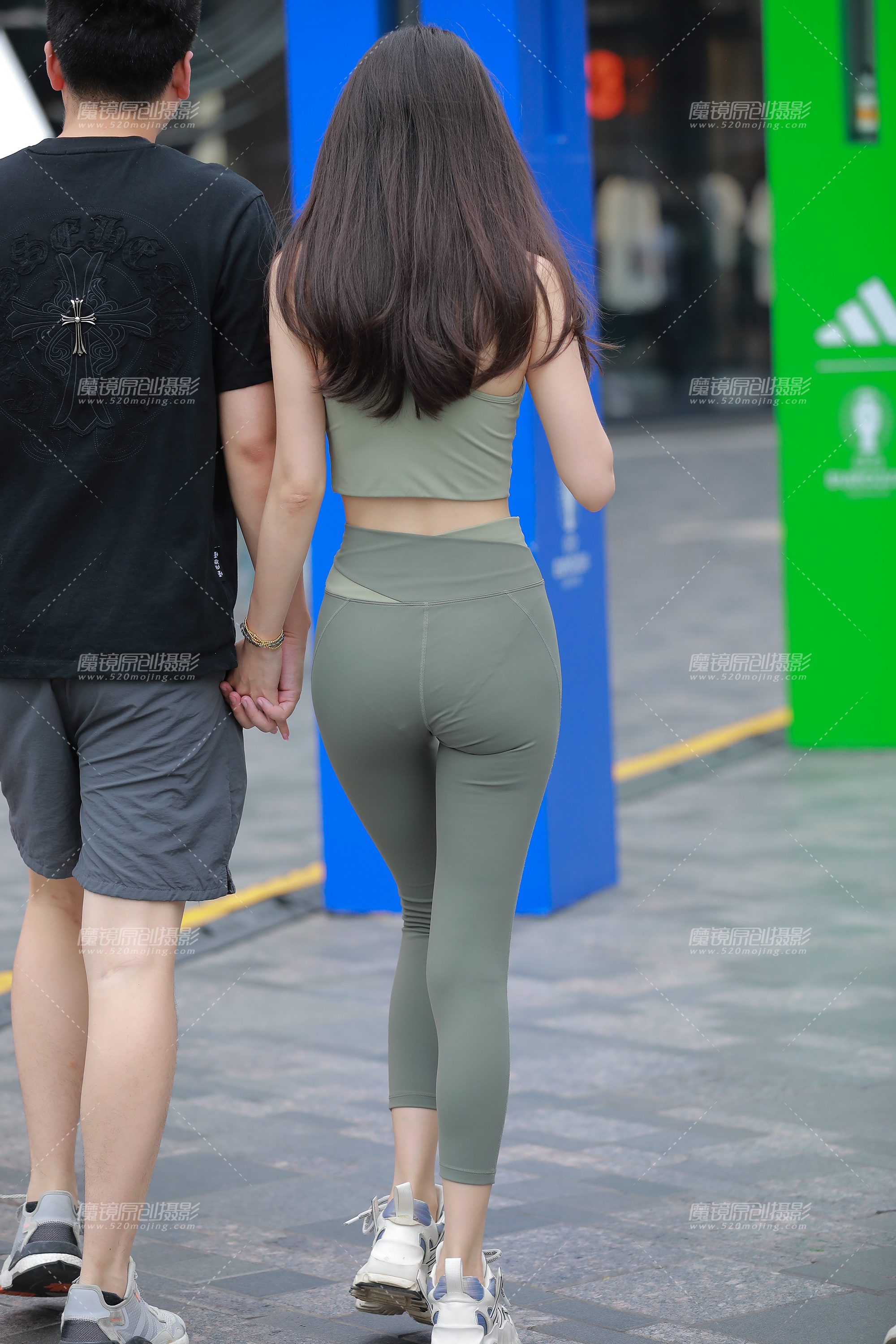 【2024年7月·魔镜滚叔】绿色瑜伽裤女友-27P