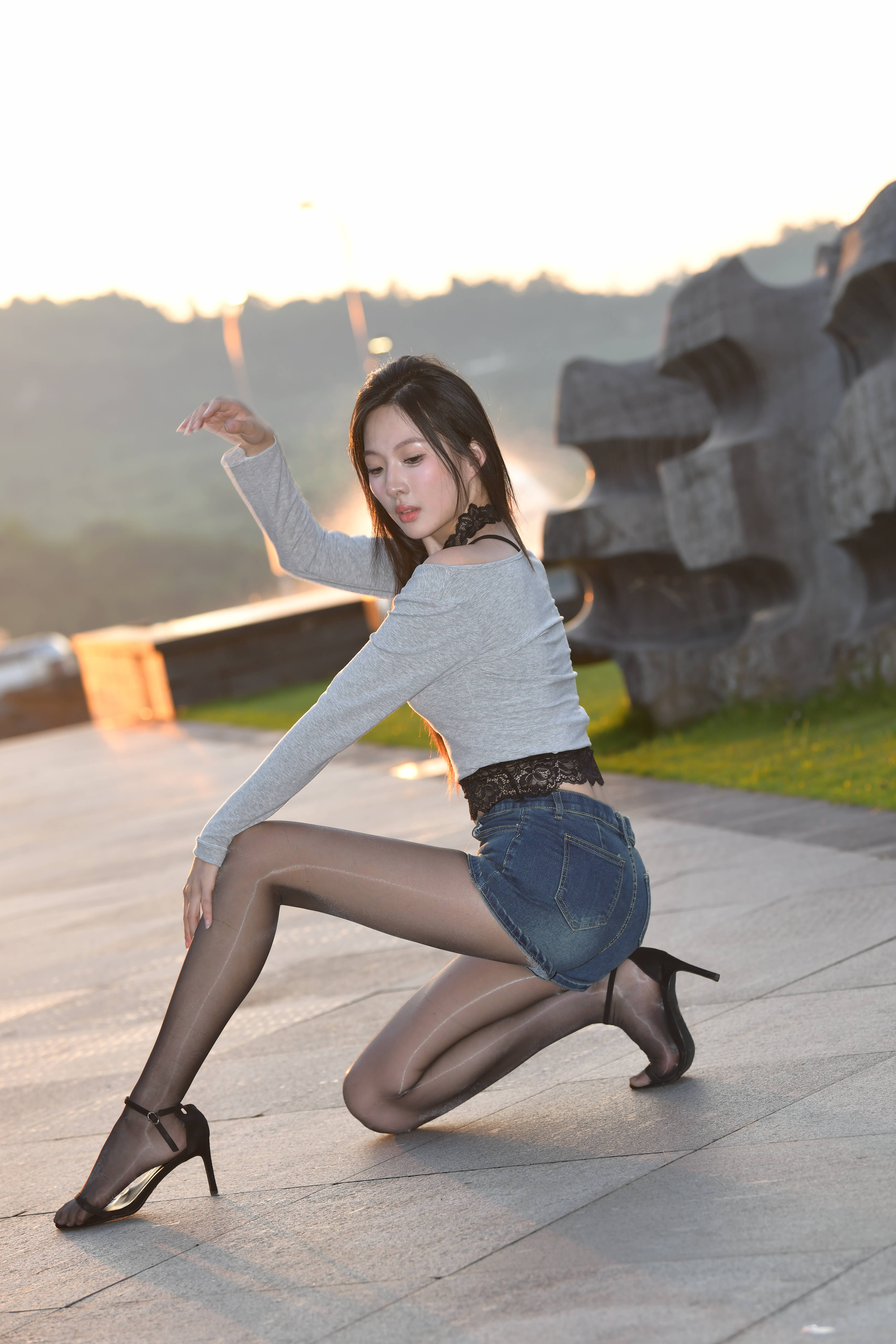 No.7838 牛仔短裤黑丝 [118P-2.52GB]