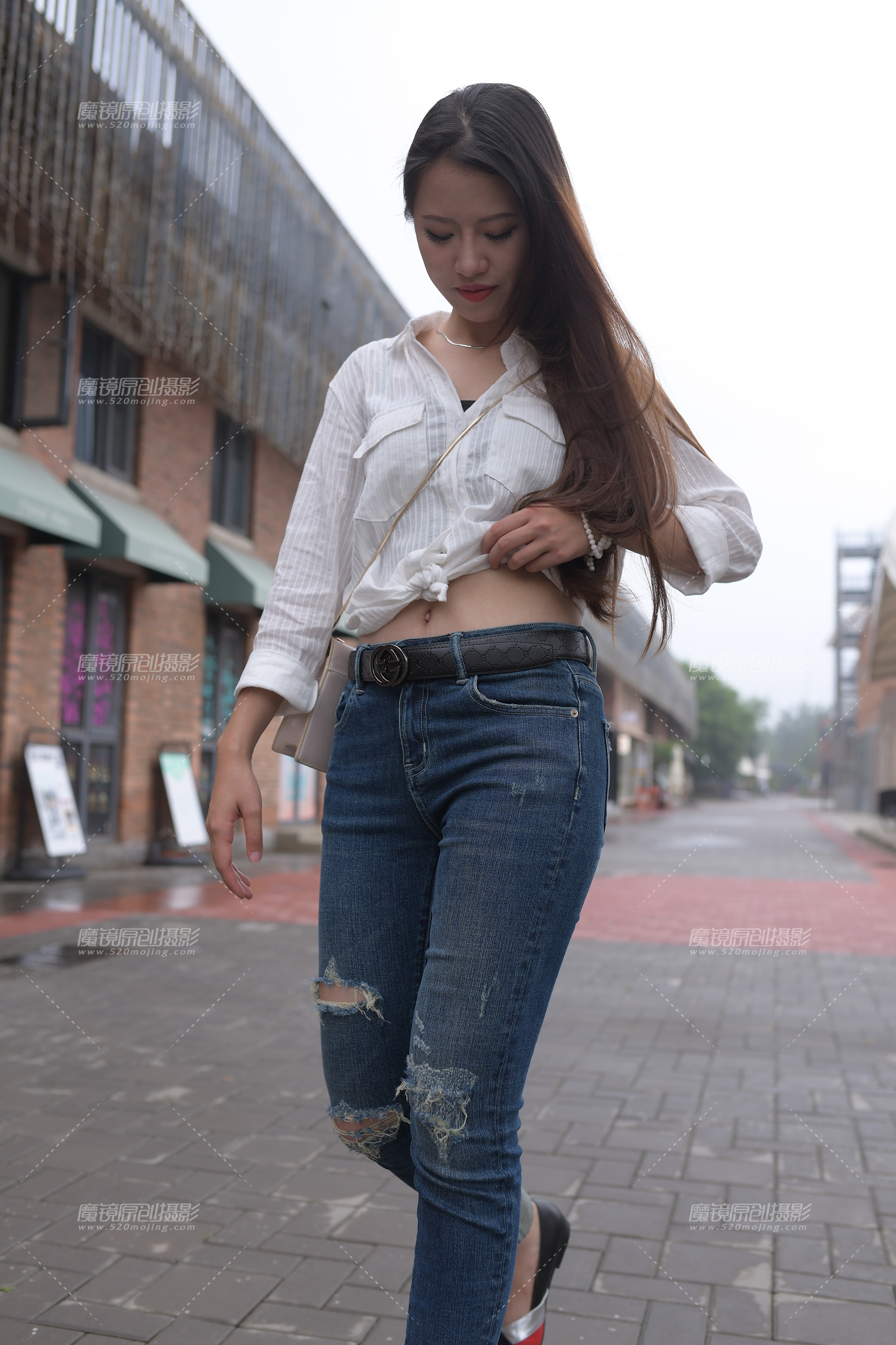 【2024年10月·魔镜滚叔】沉浸式牛仔系列-01-白衬衫-【1351P1V】