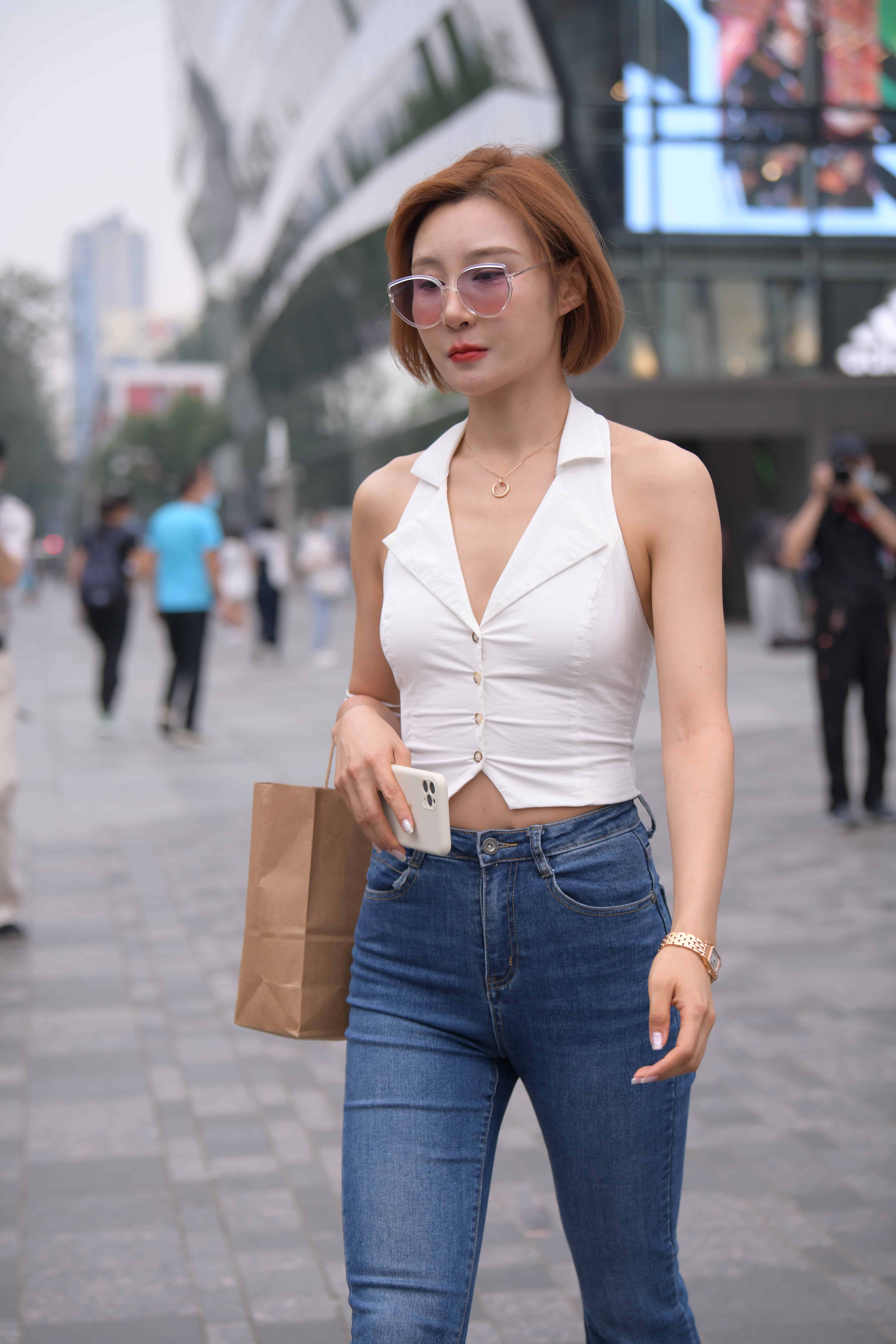 GS-S055 短发牛仔裤小姐姐【100P 2.36G】