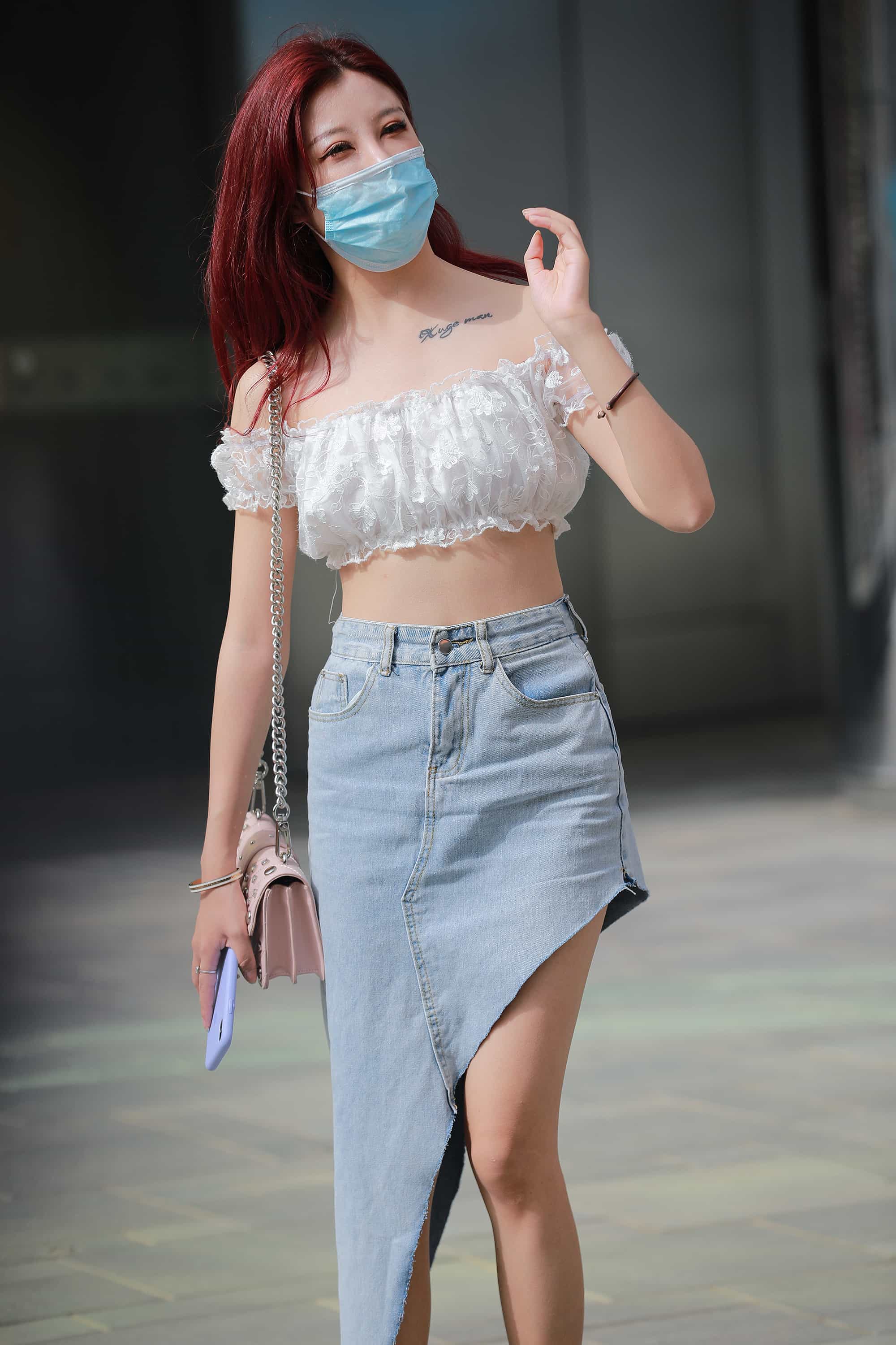 No.5044 四九城嘎子街拍作品 - 牛仔裙美腿小姐姐 [87P-982MB]