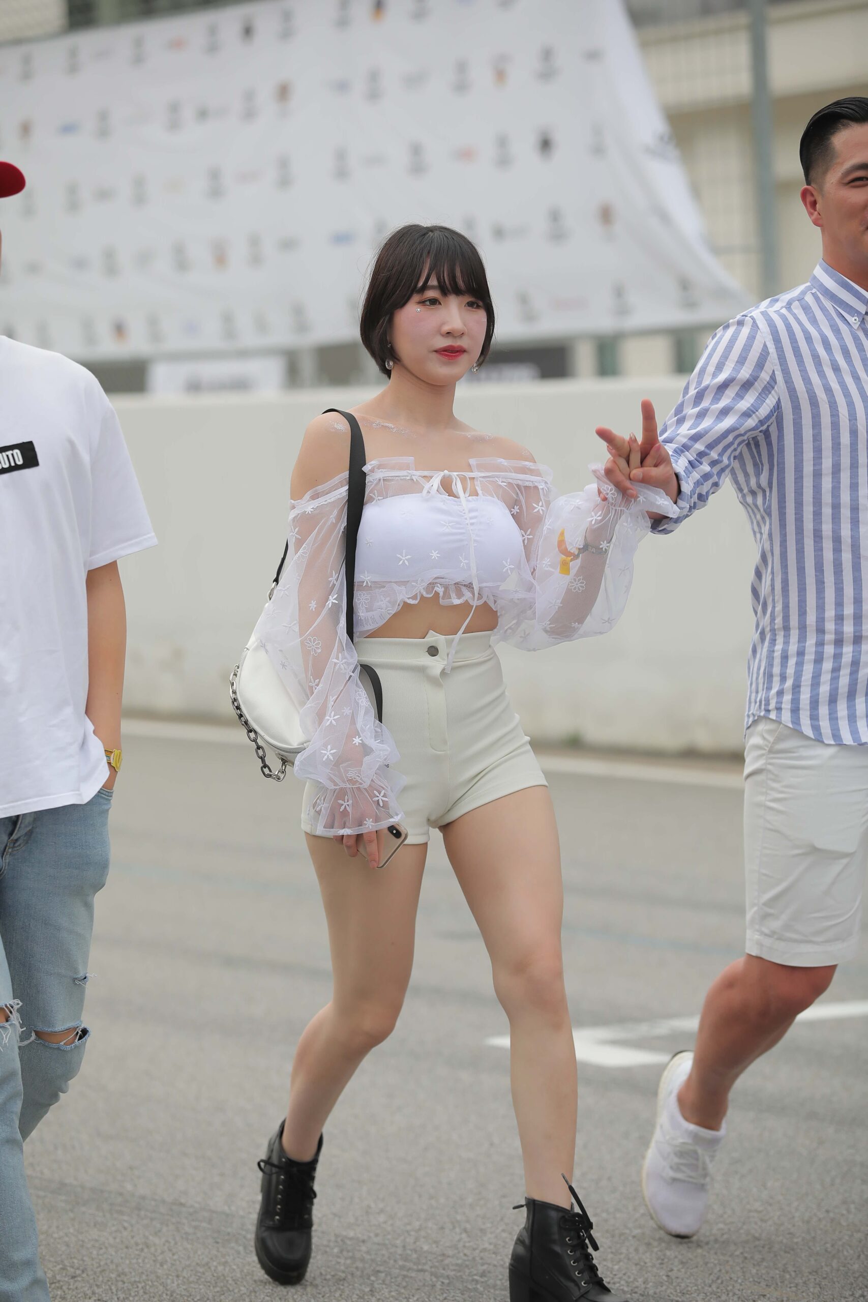 No.6756 白色热裤短靴美腿 [39P-306MB]