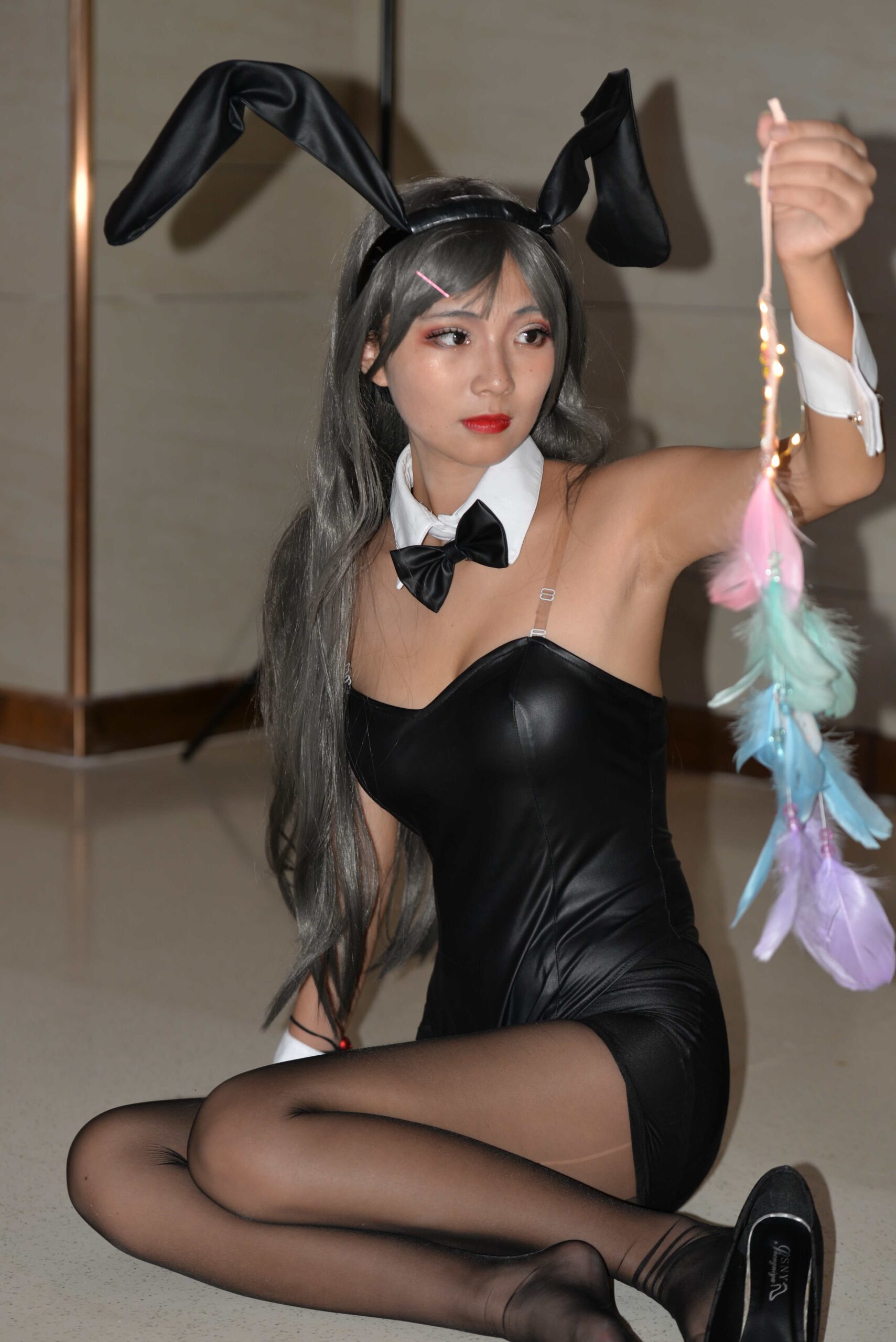 GS-S383 黑色连体皮衣小姐姐【311P 2.84G】