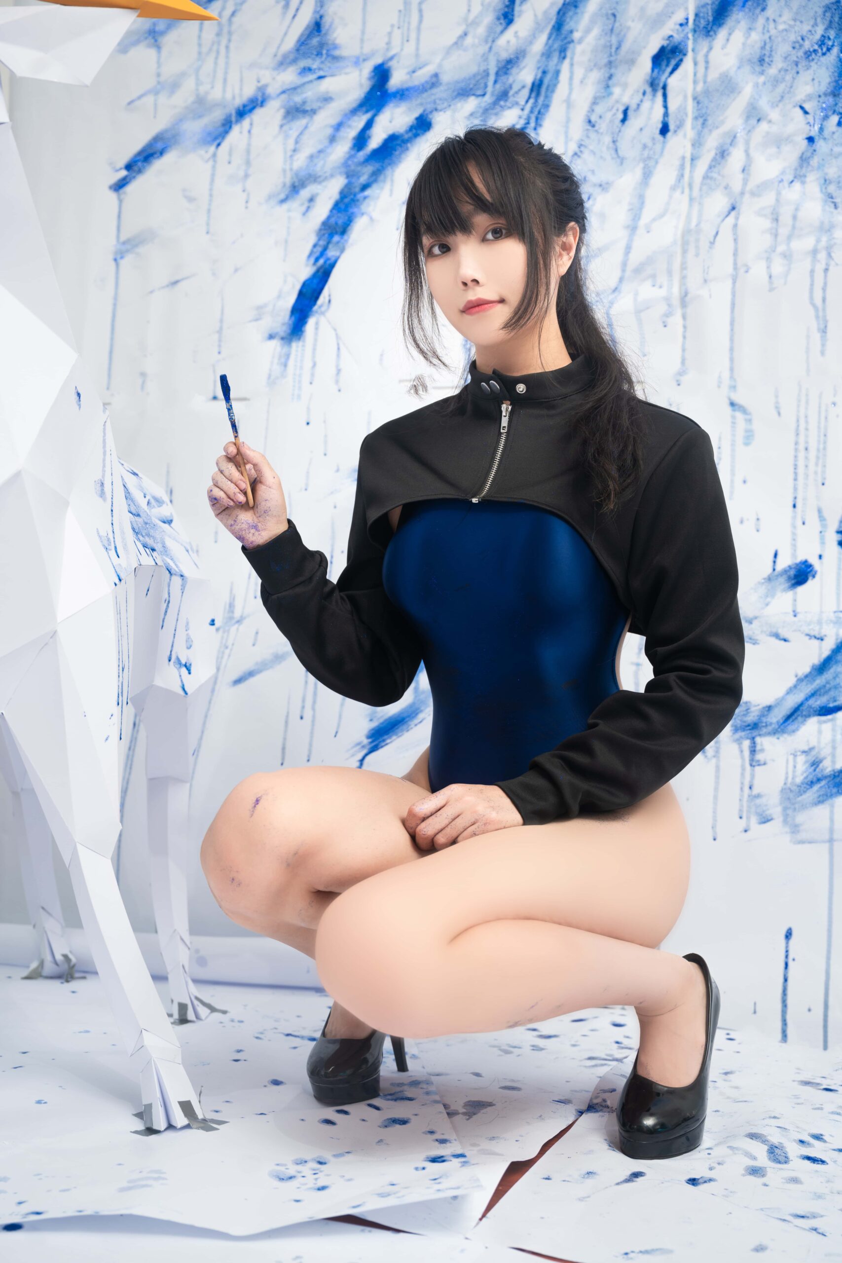 Cosplay汪知子 - 蓝色闪粉 [35P-480MB]