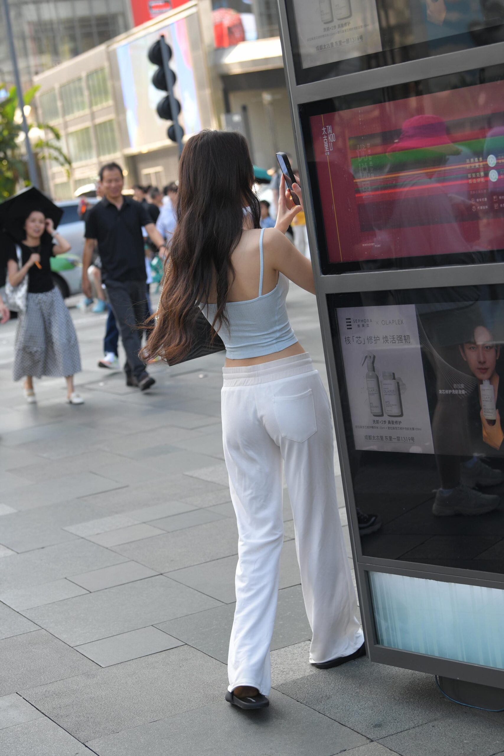 GS-T626 街拍白长裤吊带衫小姐姐 【77P   1.75G】