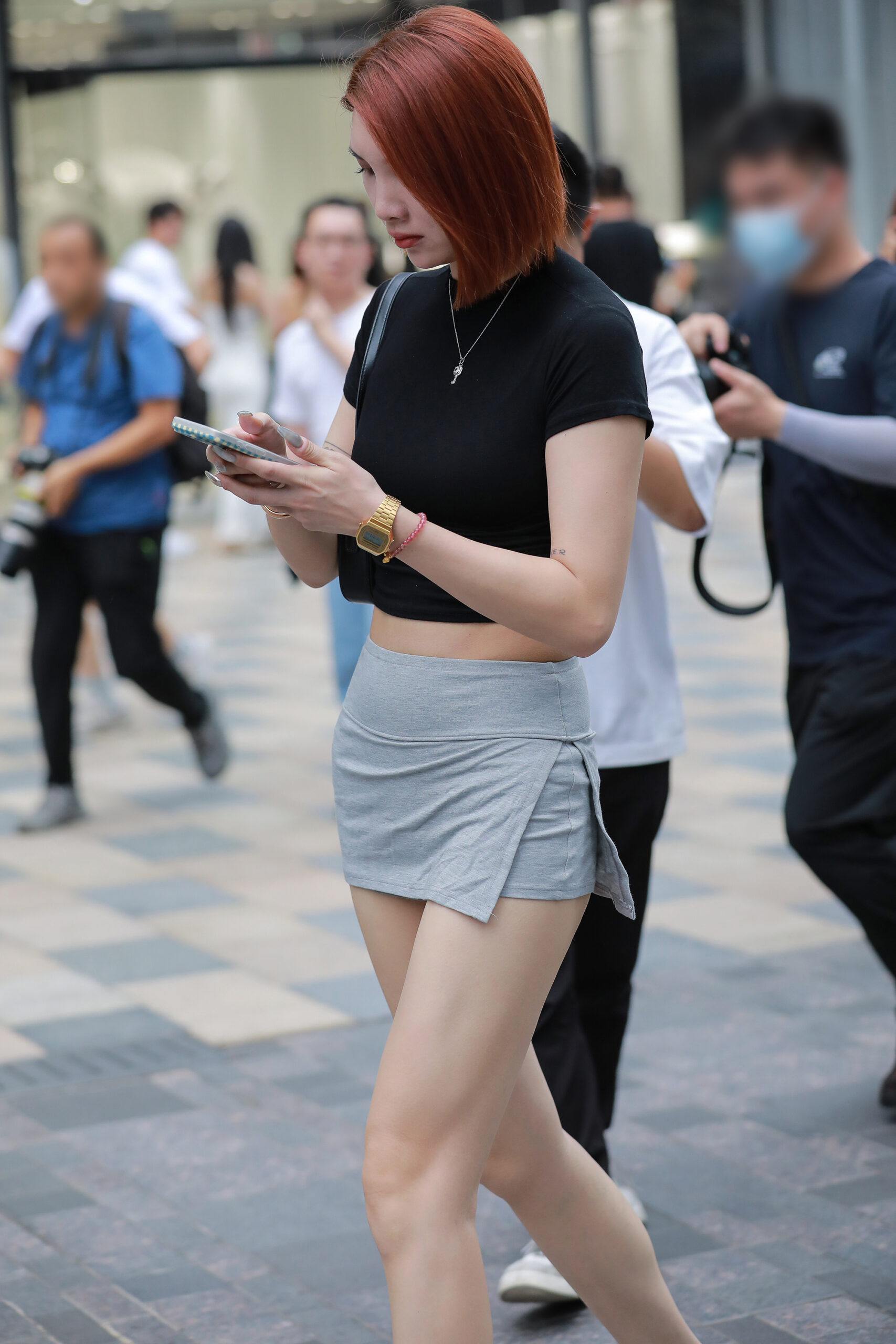 GS-X734 灰色超短裙 【125P 1.33G】