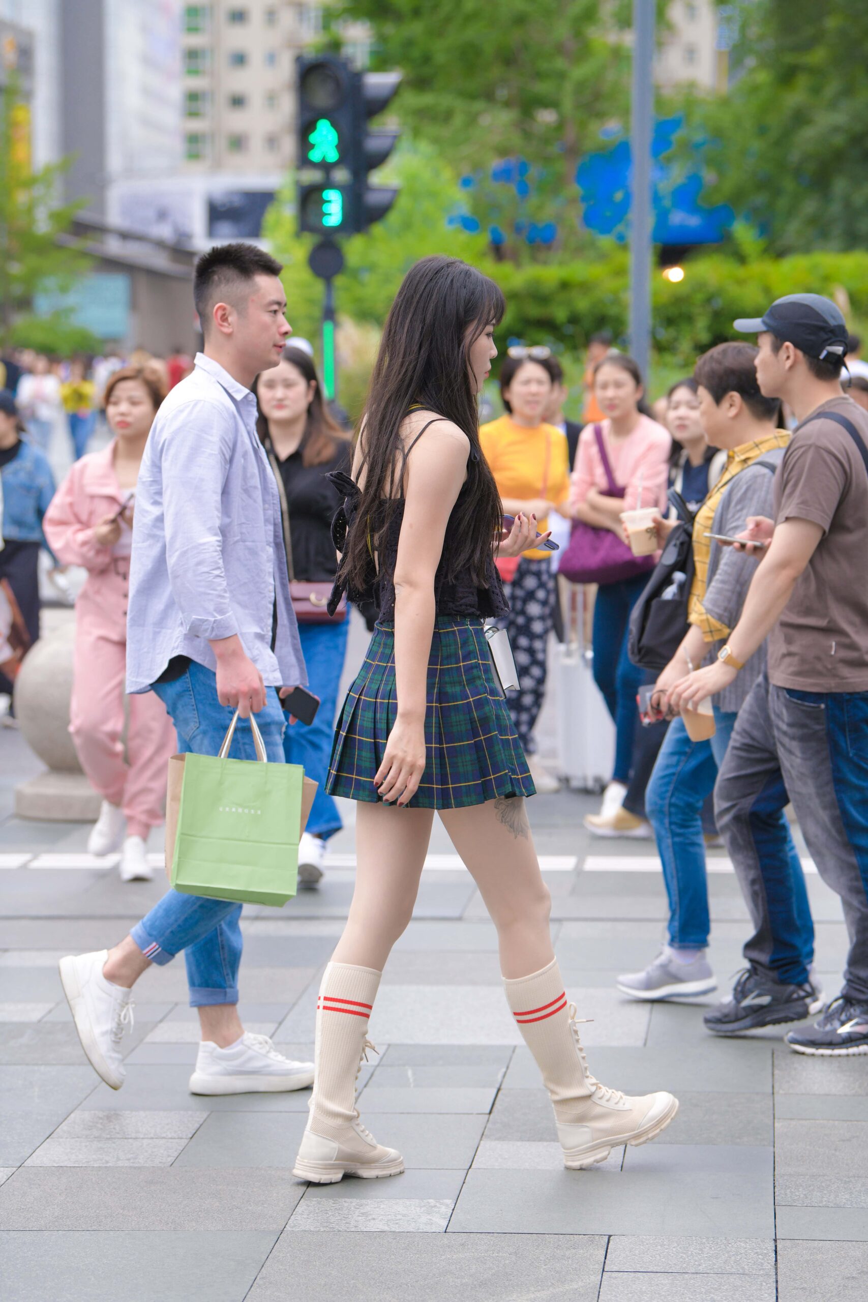 GS-K151 百褶裙再加上超薄肉丝 【28P 370M】