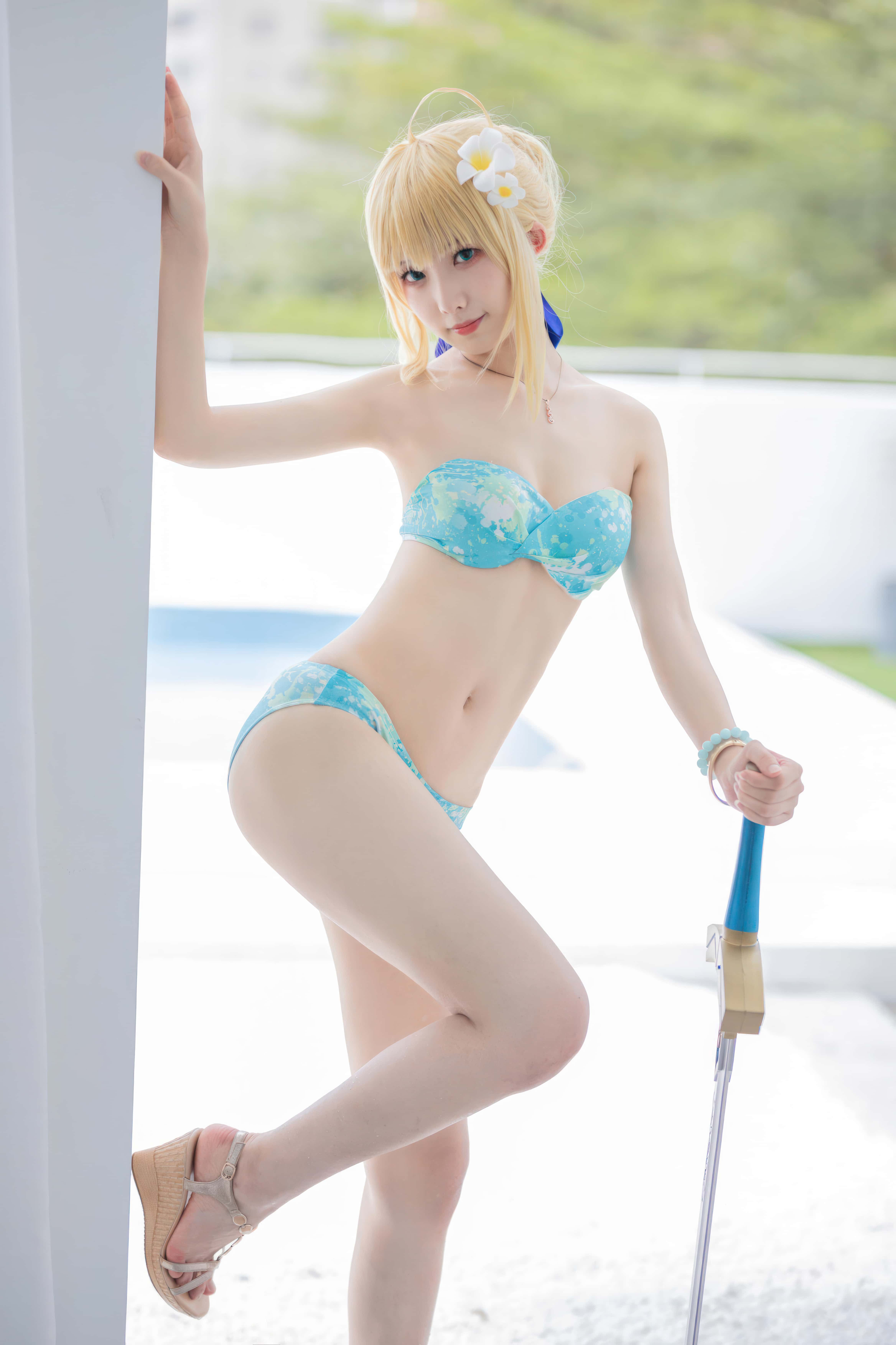 动漫博主封疆疆v - FGO Saber 泳装 [49P-404MB]