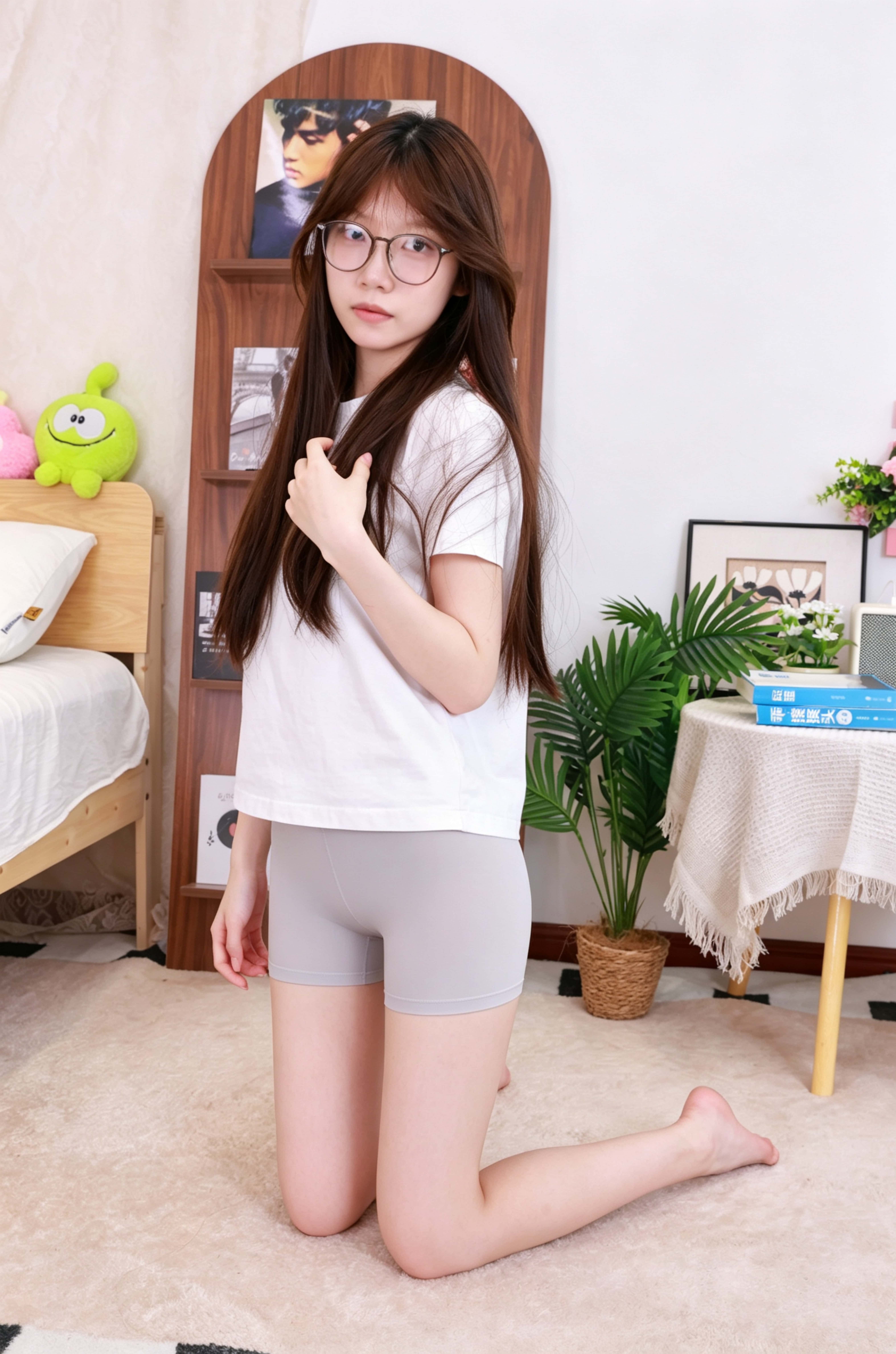 AI 836  灰色紧身短裤的妹妹  【136P  1.64G】