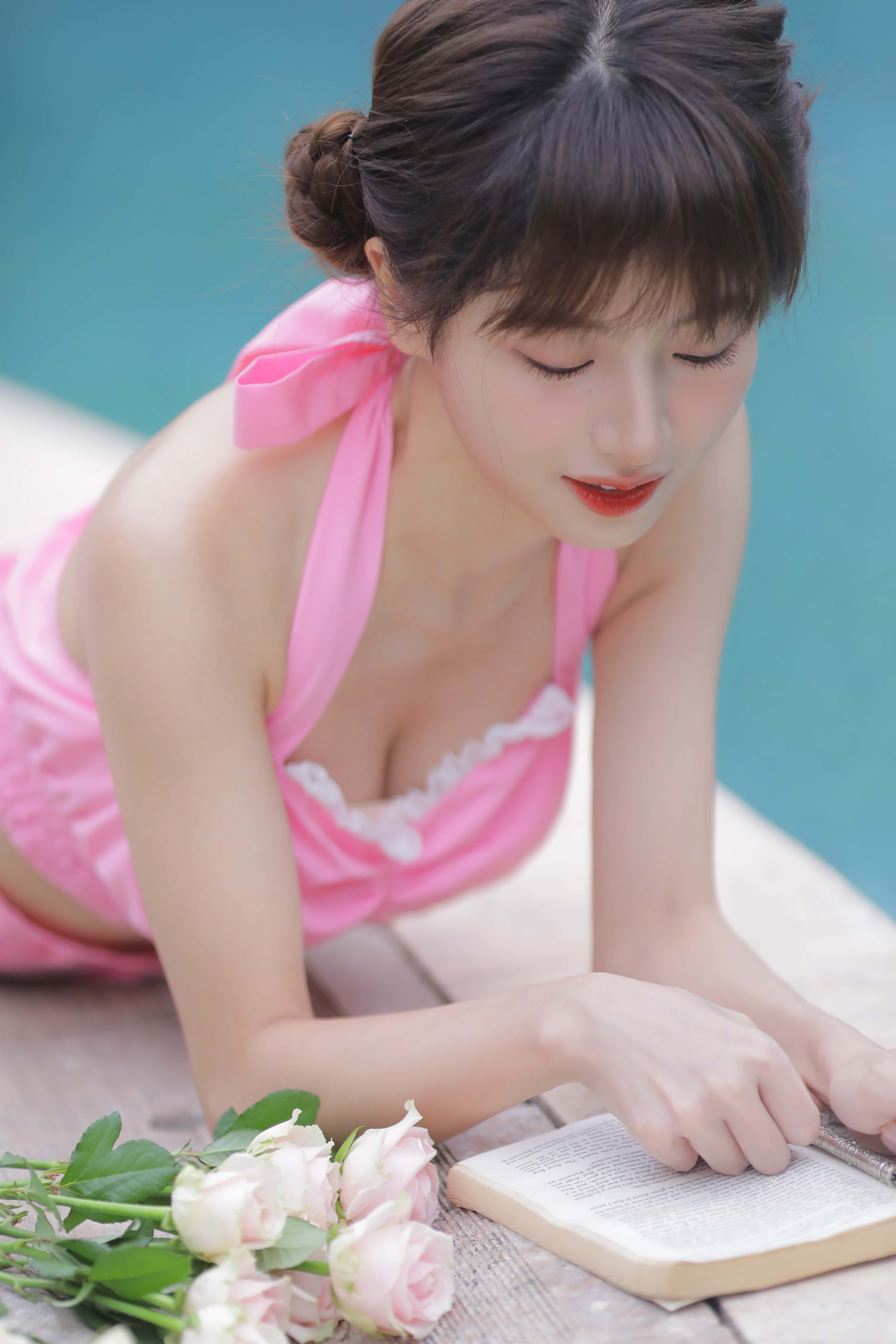 GS-Y0513 粉色背带裤 顾林x [31P-356MB]