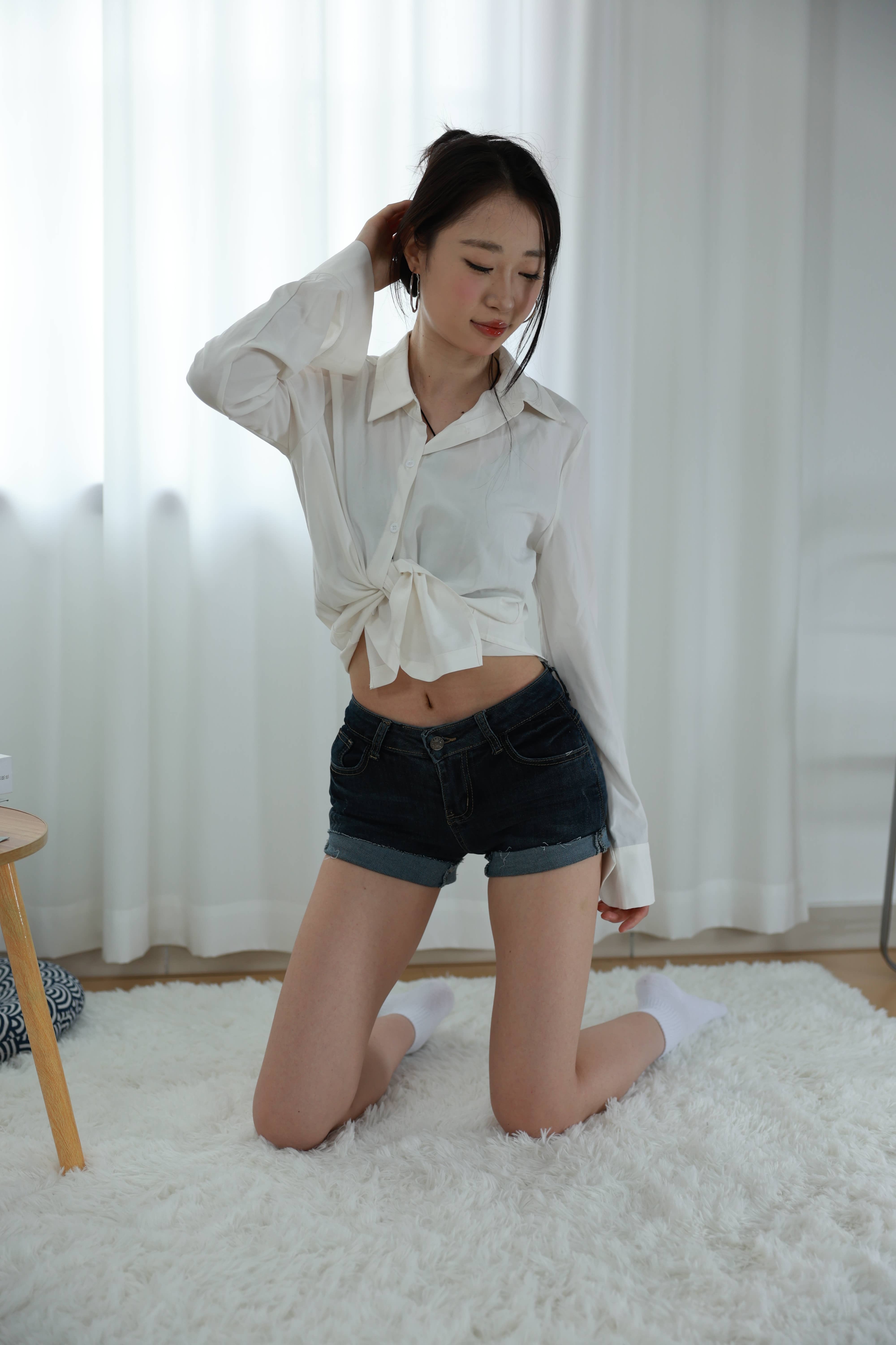 No.096 小贝-休闲短裤 裸足 白袜 [280P-1.27GB]